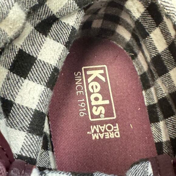 Keds Scout Purple Water-Resistant Rain Boot Gingham Fabric Lined Women's 9.5 - Picture 3 of 13